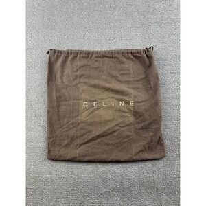 Celine Drawstring Dust Bag Women 14x15 Brown Storage Pouch Handbag Accessory